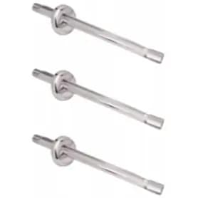 Kit 3 Cano p/ Chuveiro Braço Haste Tubo Para Chuveiro 40cm Alumínio Polido