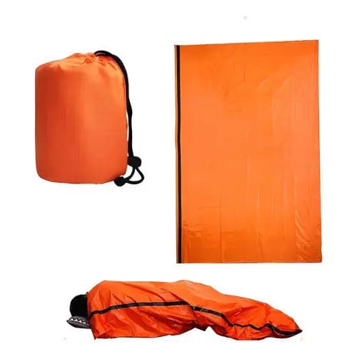 Saco de Dormir Térmico Leve Portátil | Retém Calor, Impermeável, Compacto, Para Camping e Emergência