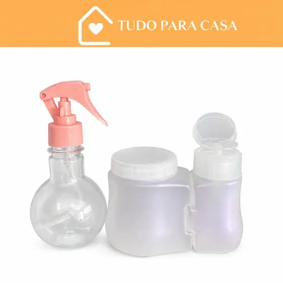 Kit Manicure Completo Pulverizador 200ml Dispenser Acetona Porta Algodão Profissional Salão Beleza