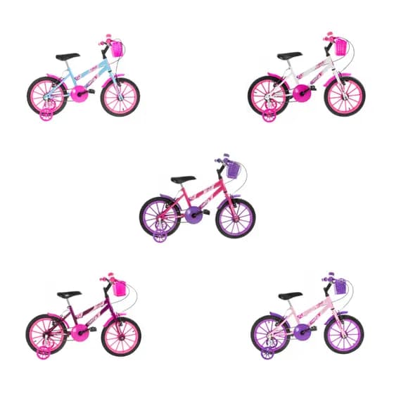Bicicleta Aro 16 Ultra Bike Kids Feminina Menina Criança Infantil Pré Montada Rodinha de Treinamento