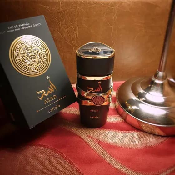 Perfume Lattafa Asad Preto Eau de Parfum Masculino Original - 100ml