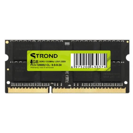 MEMORIA RAM STROND 4GB DDR3 1333 SODIMM NOTEBOOK