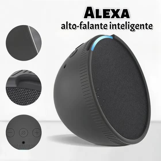 Smart Speaker Compacto com Som Potente e Envolvente, Disponível nas Cores Preta, Branca, Azul e Vermelha