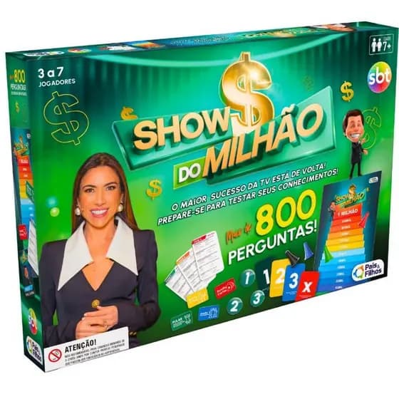 Jogo de Perguntas E Respostas Jogo Show Do Milhão 800 Perguntas