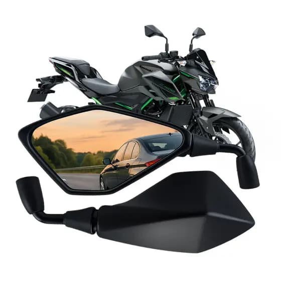 Par Retrovisor Kawasaki Z400 Haste Curta Rebaixada Lente Convexa Honda ENVIO IMEDIATO