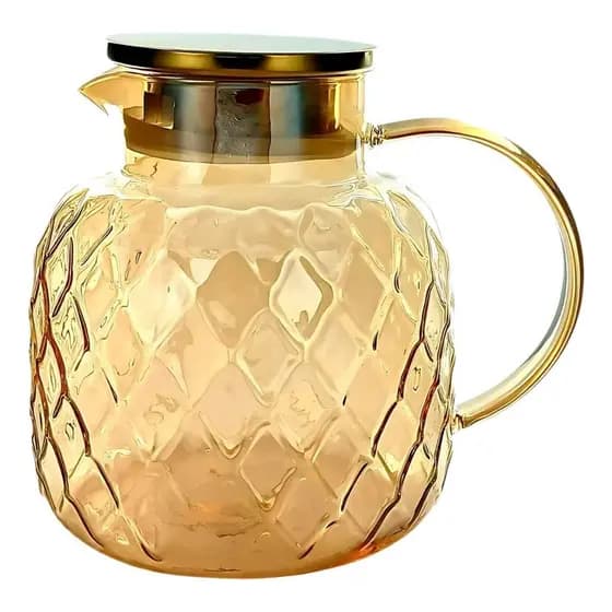 Jarra Diamond 1,5l Borossilicato Tampa inox Ambar Presente Casamento