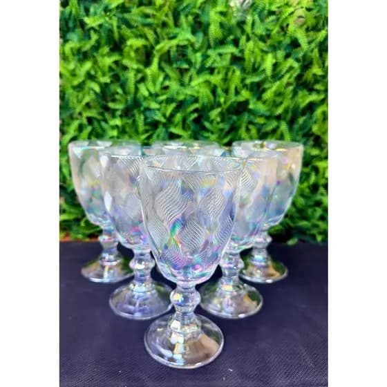 Jogo 6 Taças Furtacor Vidro 340ml Luxo Festa Presente Branco
