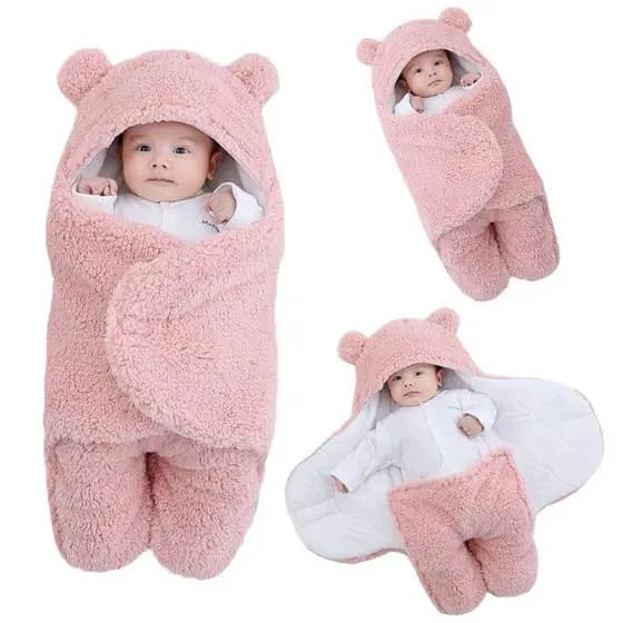 Saco de Dormir para Bebe Fleece e Sherpa com Velcro Muito Corfortável