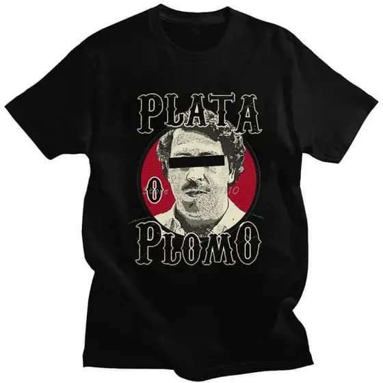 Camiseta Unissex Estampa Pablo Escobar De Algodão T-shirt Confortável Gola Redonda Simples envio 24hrs