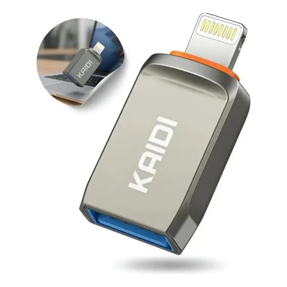 Adaptador Conector iPhone iOS OTG USB 3.0 Marcho Kaidi Transferência de Dados