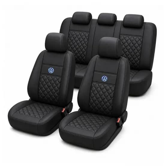 Capas Para Bancos 100% Couro Linha Premium Diamantada Modelos Volkswagen Fox Gol Golf