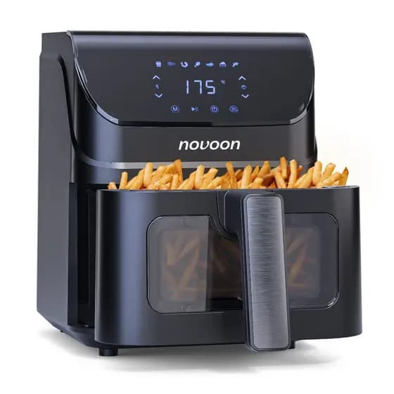 Air Fryer 4,5L Digital 1400W com Visor | Sem Óleo | Assa, Frita e Reaquece | Fácil de Limpar | 127/220V