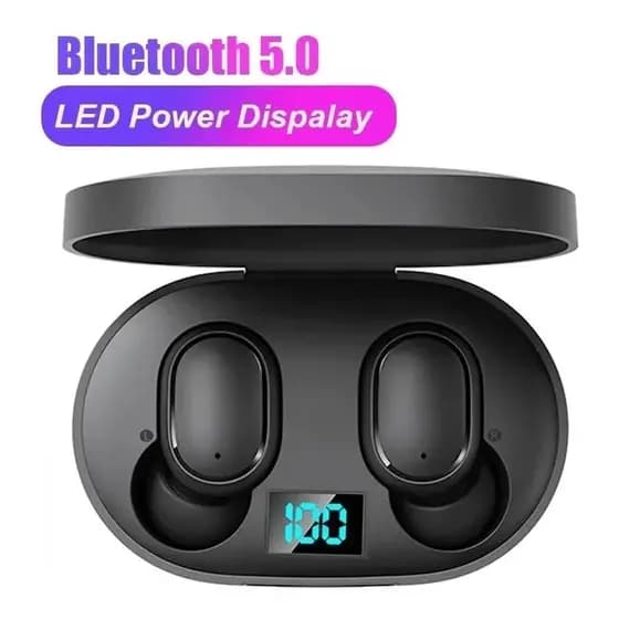 Fone De Ouvido Sem Fio E6s Bluetooth 5.0 Tws Com Tela LED DigitalMY