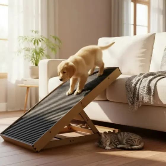 Rampa P/ Elevar Seu Pet Cama Antiderrapante Altura Variável