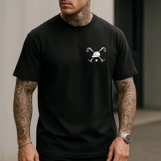 Camiseta Masculina Polo Play Estilo Streetwear Básica Manga Curta Tecido Algodão Premium Fio 30.1 Gola Redonda OFERTA