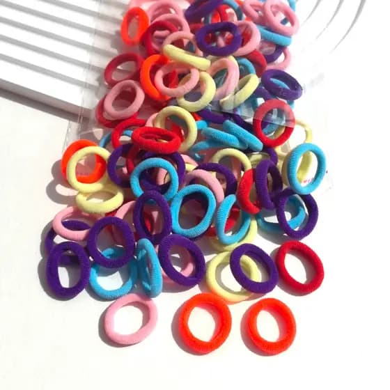 50 Pçs/set Feminino Meninas Colorido Náilon Elástico Faixas De Cabelo Rabo De Cavalo Segurar Pequeno Laço Borracha Scrun