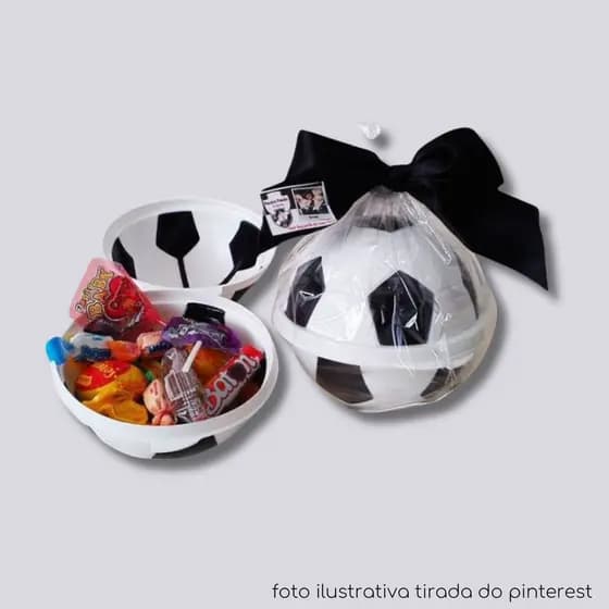 Kit 2 Potes Plasútil Futebol Lembrancinhas Aniversário