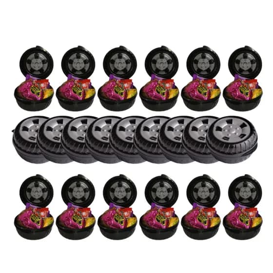 Kit 30 Porta Mix Roda De Carro Wheels Pote Lembrancinhas Aniversário