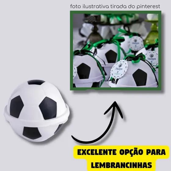 Kit 10 Potes Plasútil Futebol Lembrancinhas Aniversário