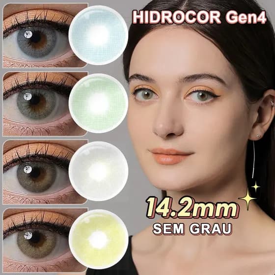 Freshgo Hidrocor Gen4 Verde lente de contato colorida sem grau Produzido da Coreia 14.2mm
