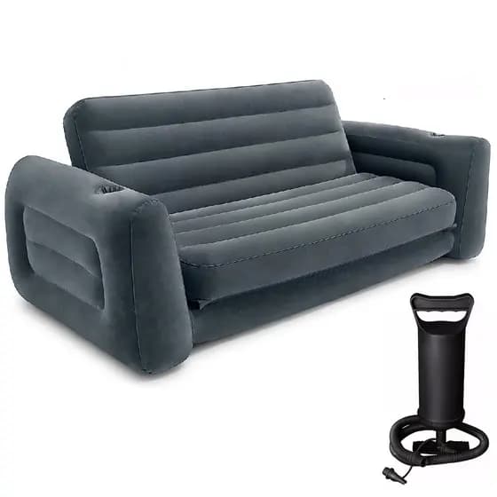 SOFÁ CAMA INFLÁVEL INTEX 2 LUGARES SUP ATÉ 200KG 2,03 X 2,31 X 0,66M