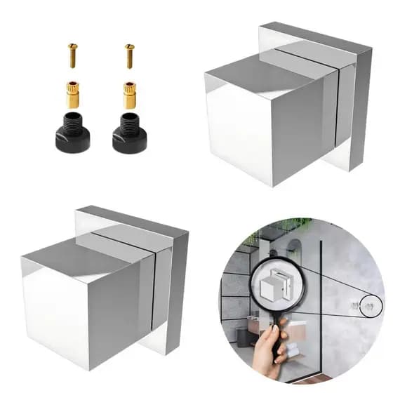 Kit 2 Acabamento Metal Cromado p/ Registro de Banheiro + 2 Conversores Docol p/ Deca Banheiro e Casa