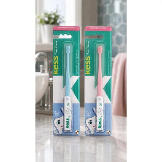 Escova Dental Infantil Kess Baby 6-24 Meses com Cerdas Extra Macias