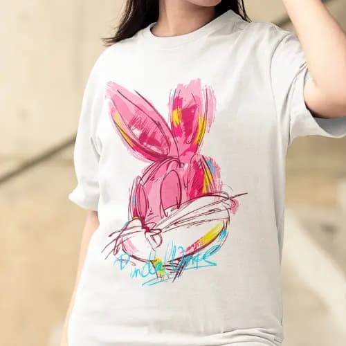 Blusa Feminina Branca Oversized Streetwear Camisa Várias Estampadas Camiseta Academia Larga