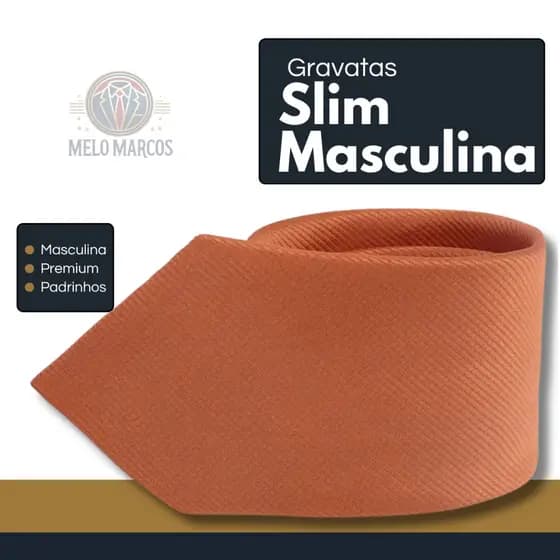Gravata Slim Masculina Premium Várias Cores Para Padrinhos