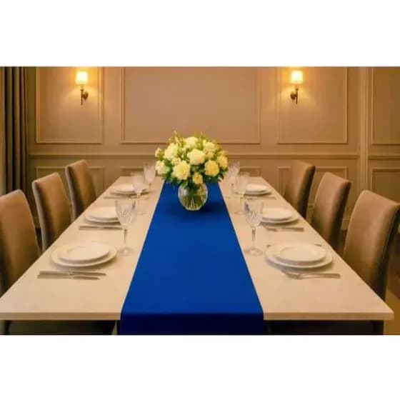 Caminho de Mesa Oxford Liso – Trilho Decorativo AZUL