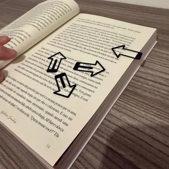 Kit Marcador de Página para Livros – Modelo Seta | Leitura e Estudo