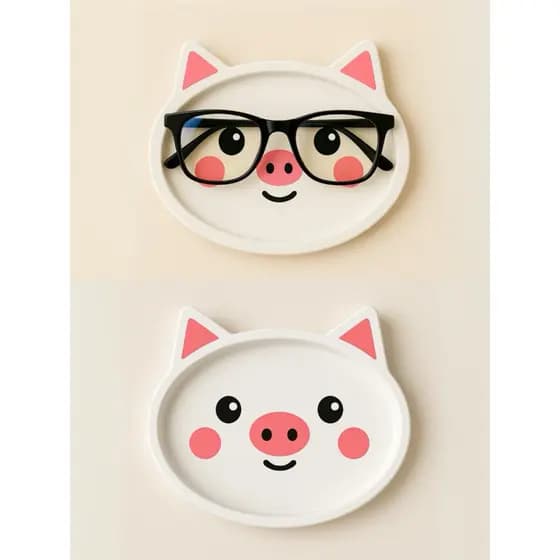 Porta Óculos de mesa Porquinho - Suporte decorativo para Mesa