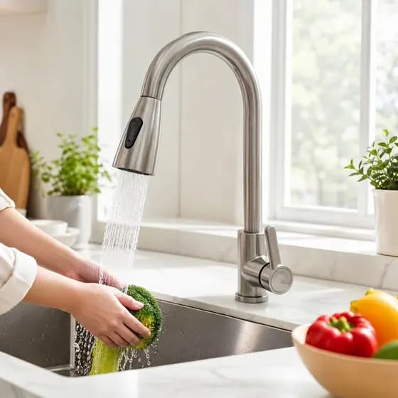 Torneira Disponível Para Pia De Cozinha Torneiras De Mistura De Aço Inoxidável 360 ° Sensor De Giratória Removível Água