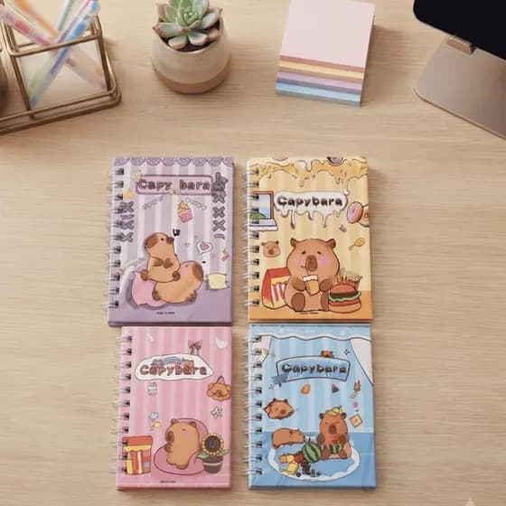 Mini Bloco de Anotação Capivara - Kit 2, 4, 6, 8 ou 10 Unidades / Papelaria Fofa