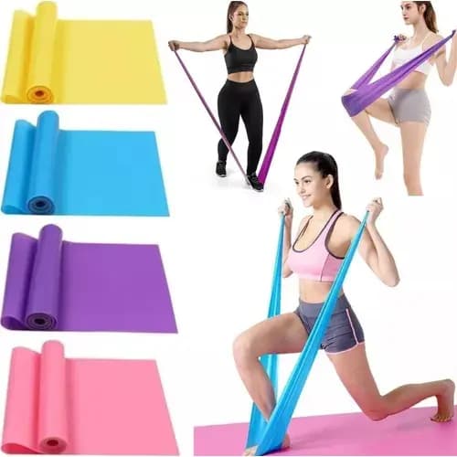 Kit 4 Faixas Elásticas - Exercício, Pilates, Fisioterapia