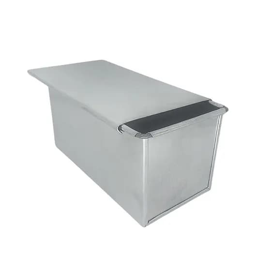 Kit com 2 Forma 20x10x10 Com Tampa Para Pão e Bolo Caseirinho Retangular Em Alumínio