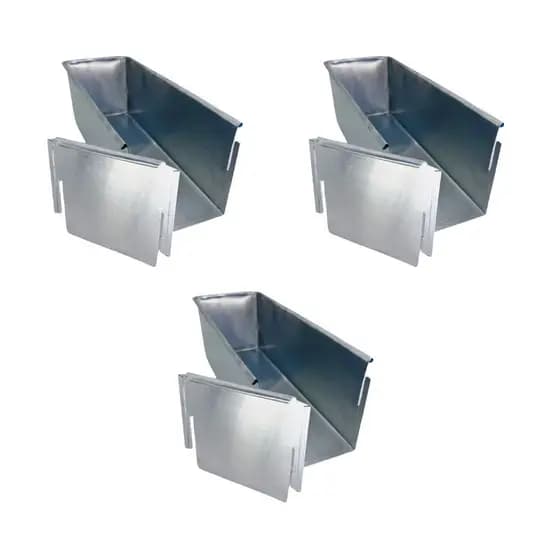 Kit com 3 Formas Lateral Removível 30x10x10cm Para Fatia de Feira Slice Alumínio