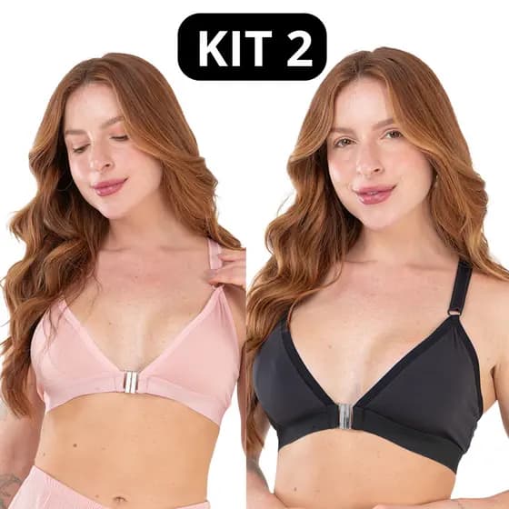 Kit 2 Sutiãs Nadador Sem Bojo Conforto e Suporte Leve Dia a Dia