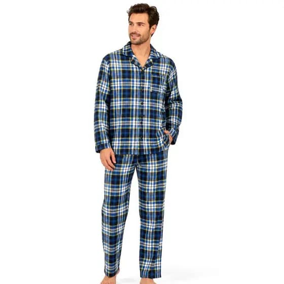 Pijama Masculino Longo Soft Touch Sepie 930 Flanelado