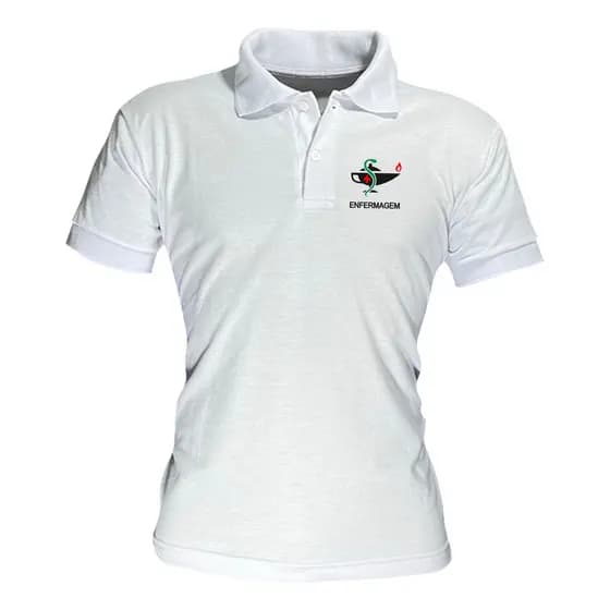 Enfermagem Camiseta Polo Unissex Malha Piquet