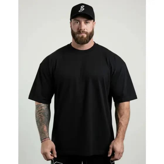 Camiseta Oversized Academia para Treino Musculação Streetwear 100% Algodão