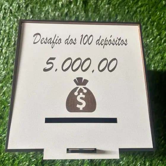 Cofre Desafio dos 100 depósitos - 5 MIL EM UM ANO