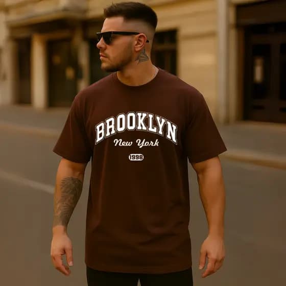 Camiseta Oversized Streetwear Brooklyn Academia