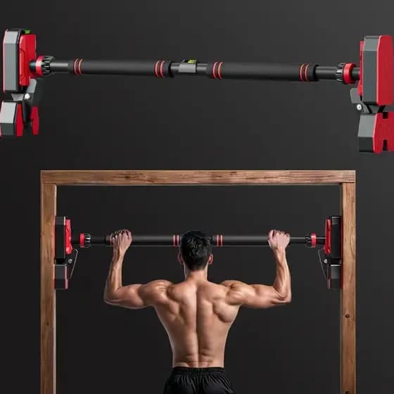 Barra Fixa Porta Exercício Calistenia Treino Musculação Crossfit Profissional Com Nível Ajustável