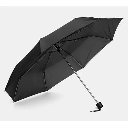 Guarda Chuva Guarda Sol Preto Dobrável C/ Estojo Reto 29c Preto