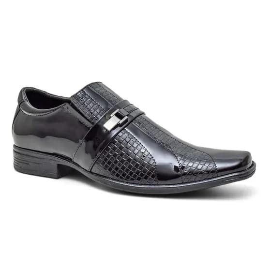 Sapato Social Masculino Elegante e Confortável | Preto | Ideal para Festas, Trabalho e Volta às Aulas | Traje Fino