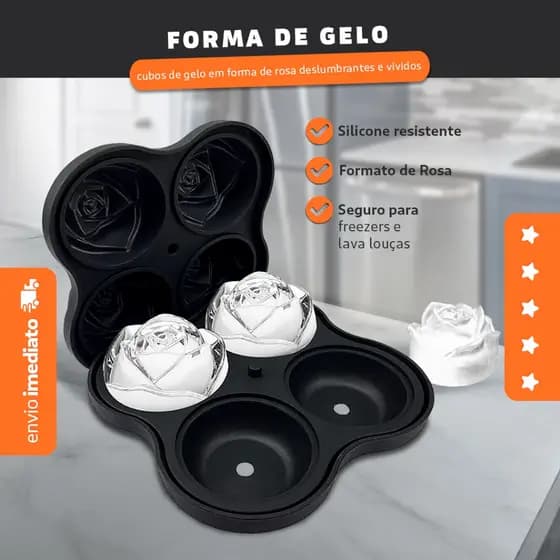 Molde Forma De Gelo De Silicone Flor 3d - Bhz Store