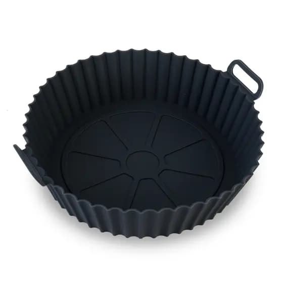 Forma Airfryer De Silicone Antiaderente 230°C Dobrável Alças Prática