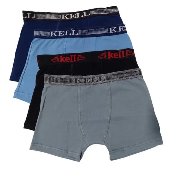 Kit 4 Cuecas Box Boxer Cotton Algodão Infantil Juvenil Original Qualidade