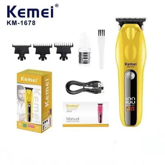 Novidade Máquina de Cortar Cabelo Profissional Kemei-1678 Com 7500 RPM